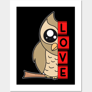 Owl Love Posters and Art